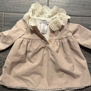 cupcakes & cashmere Cream Lace Collar One Piece